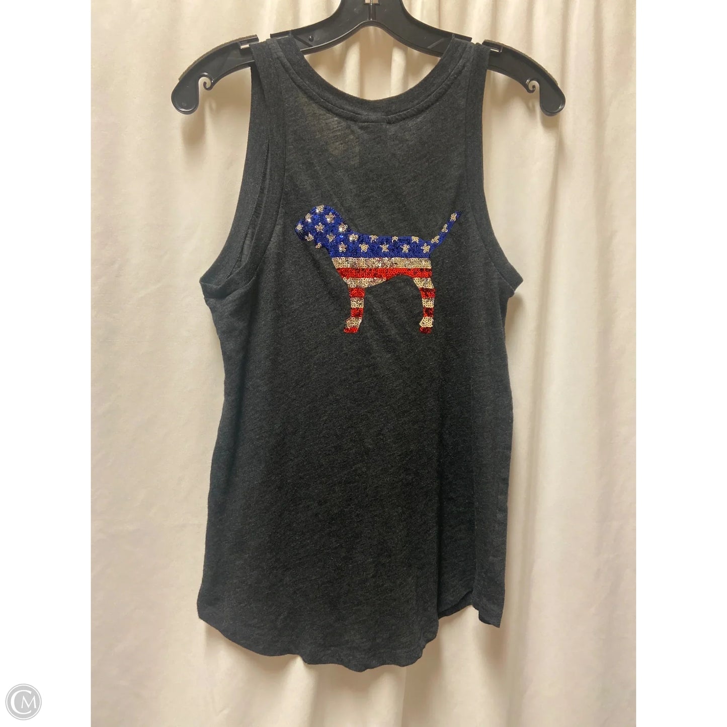Tank Top By Pink In Grey, Size: S