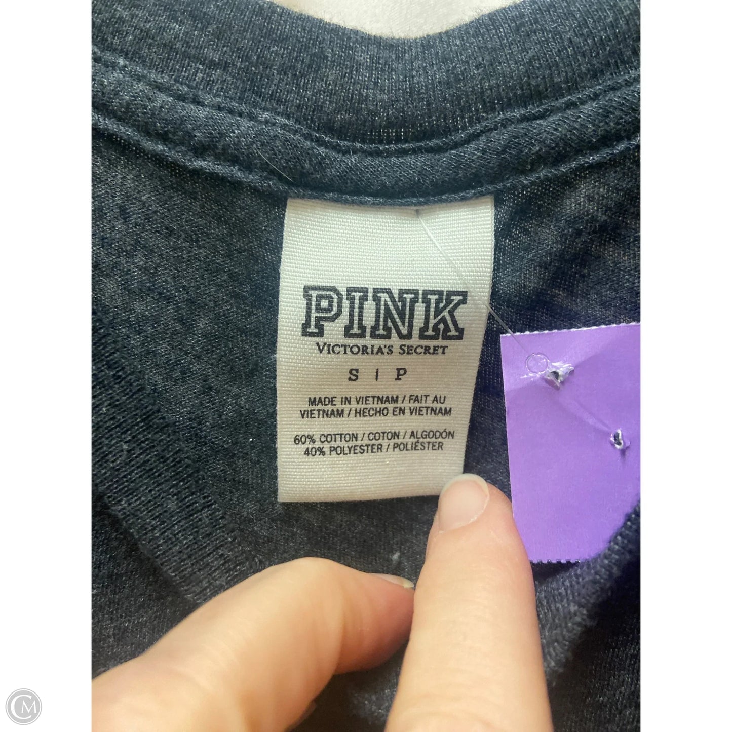 Tank Top By Pink In Grey, Size: S