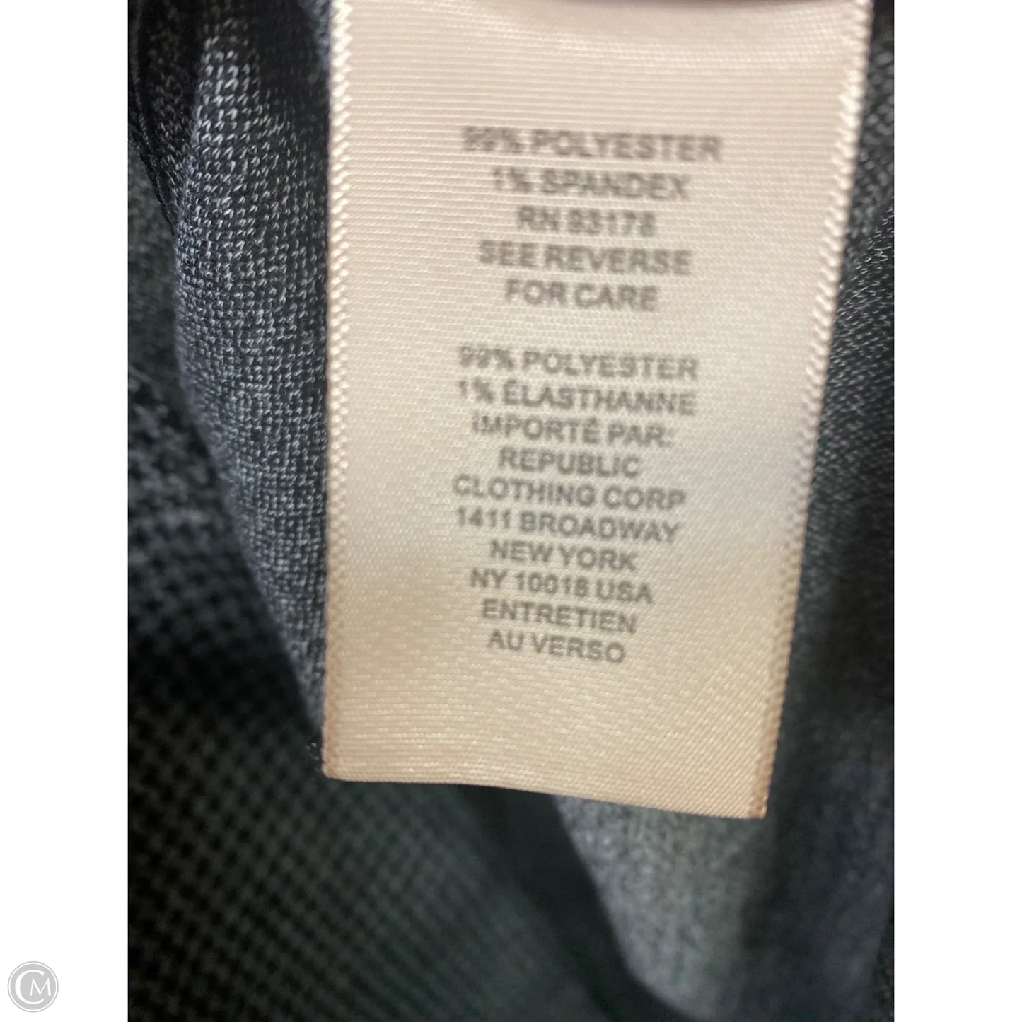 Coat Peacoat By Philosophy In Black & Grey, Size: 1x