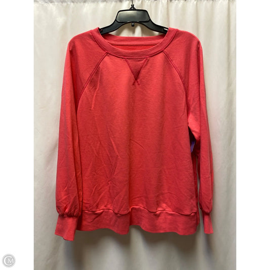 Sweatshirt Crewneck By Livi Active In Pink, Size: L