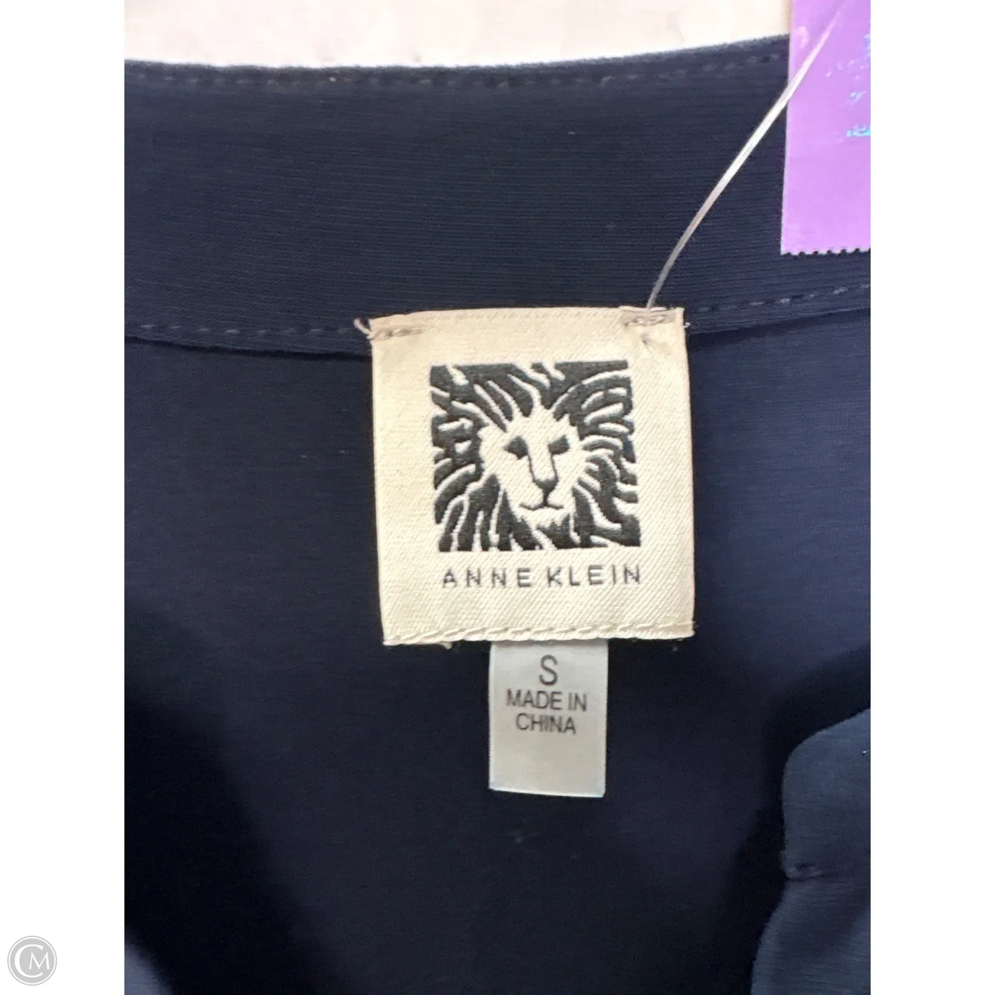 Top Sleeveless By Anne Klein In Navy, Size: S