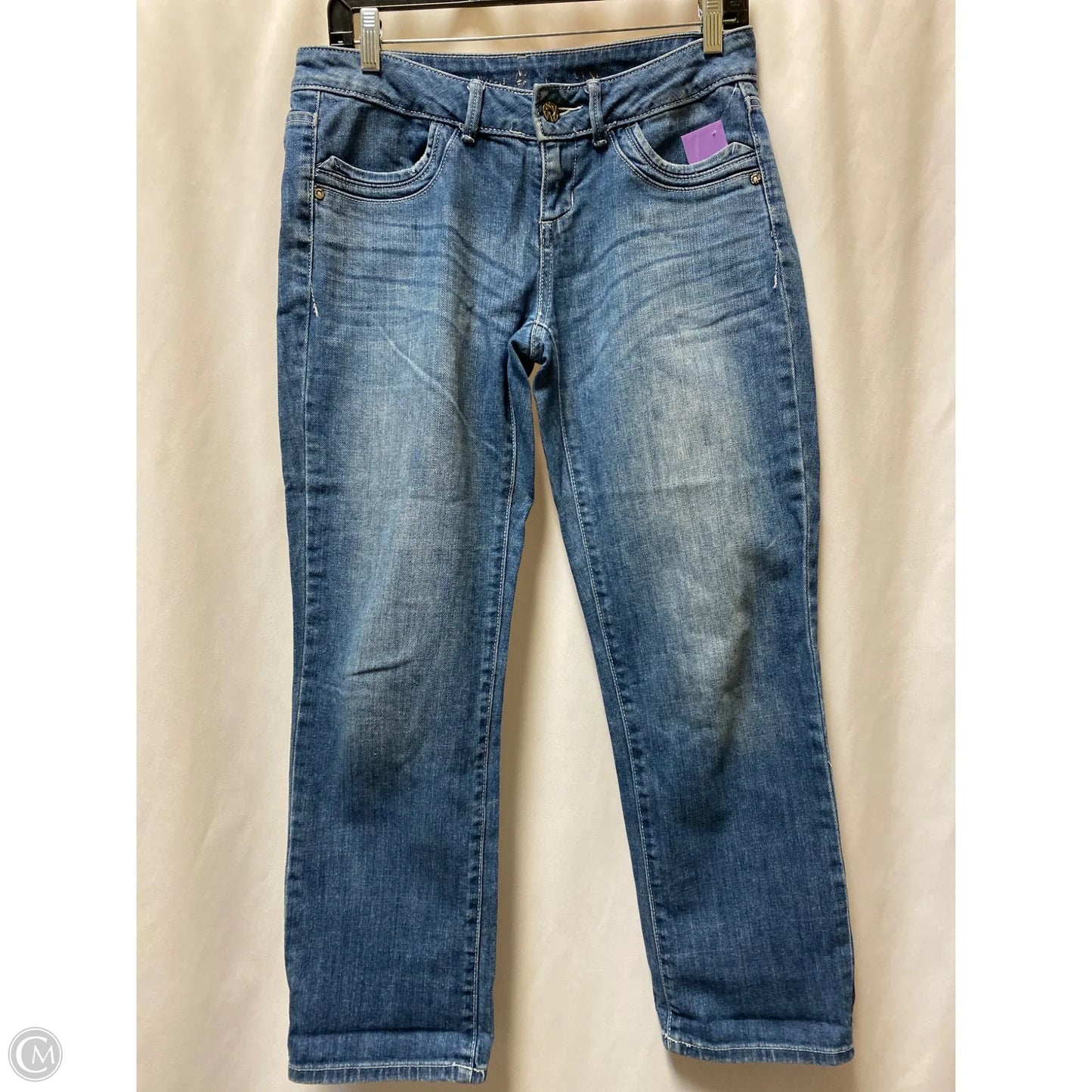 Jeans Straight By Simply Vera In Blue Denim, Size: 4