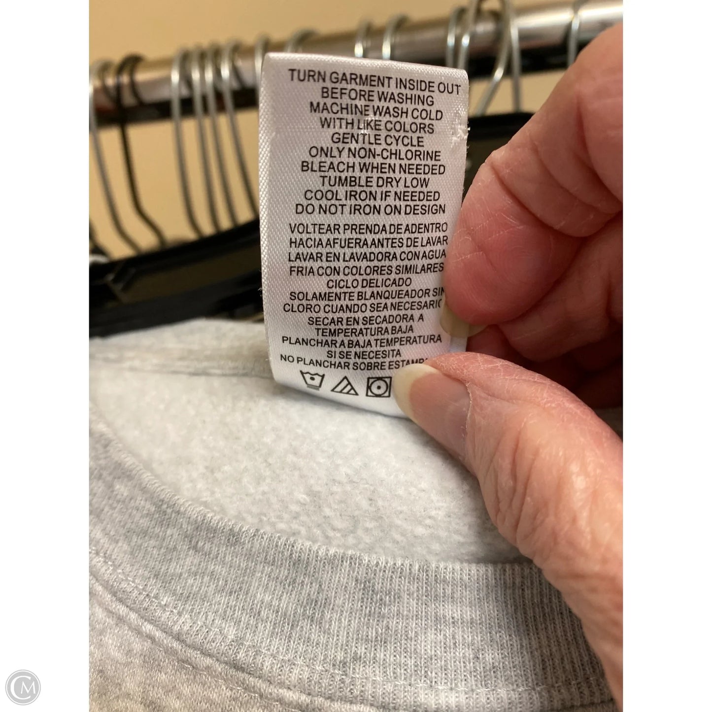 Sweatshirt Collar By Disney Store In Grey, Size: M