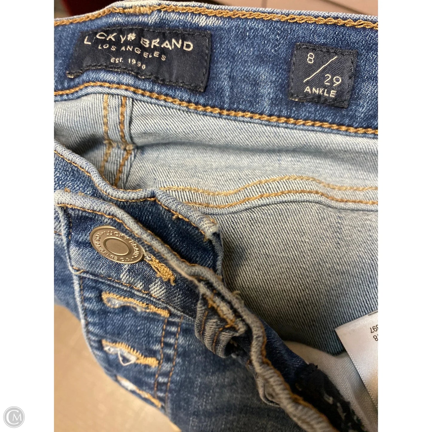 Jeans Skinny By Lucky Brand In Navy, Size: 8