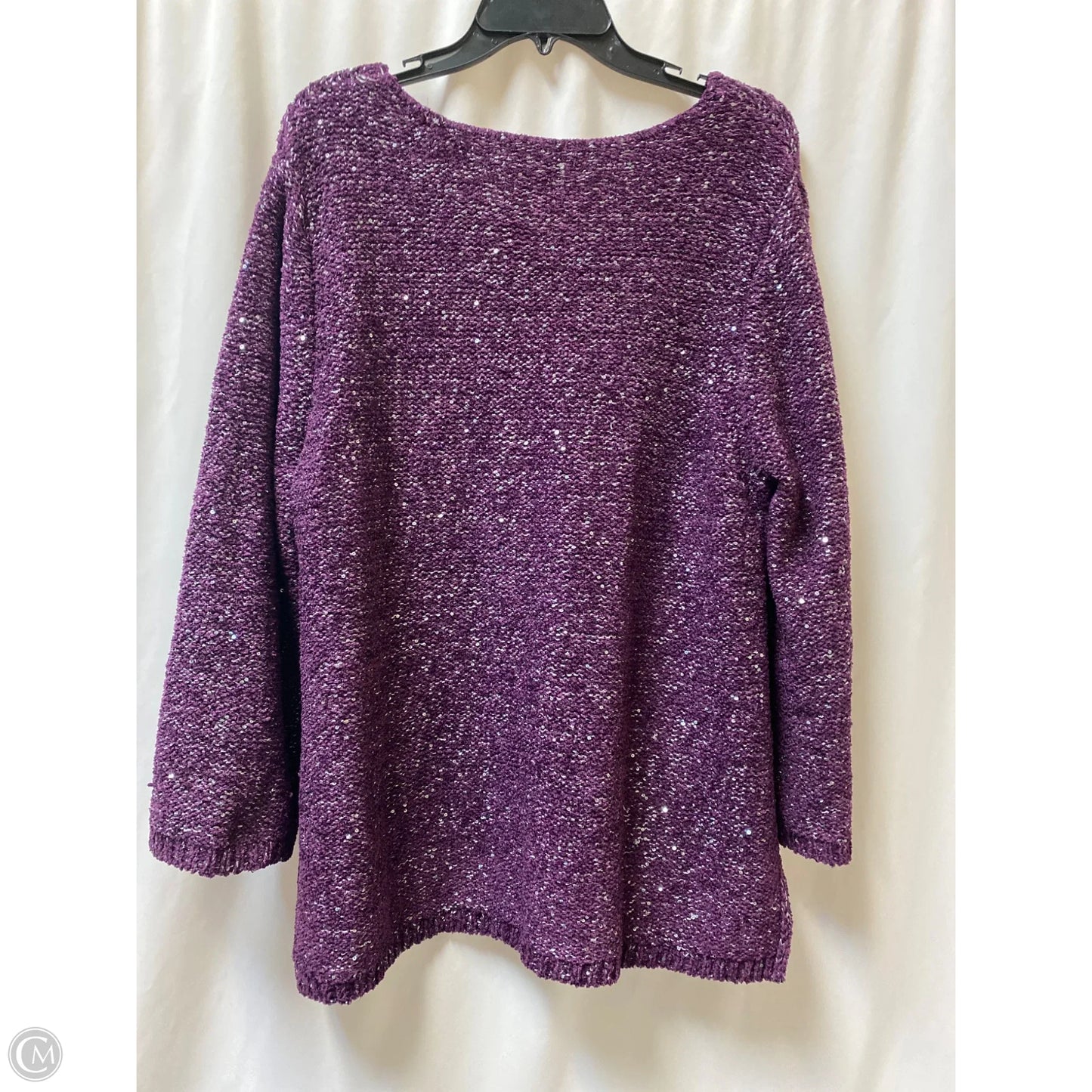Sweater By Chicos In Purple, Size: Xxl