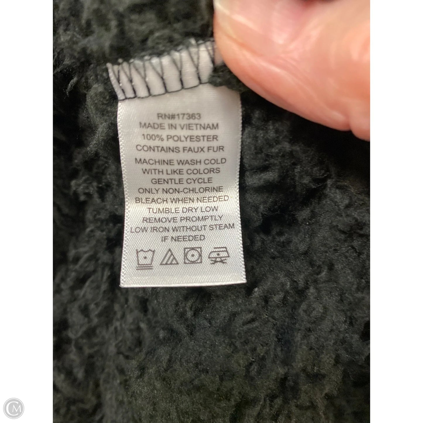 Jacket Faux Fur & Sherpa By Cuddl Duds In Black, Size: M