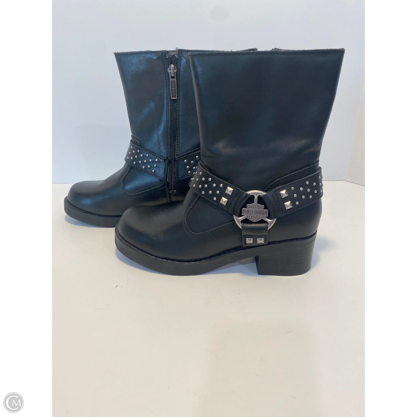 Boots Ankle Flats By Harley Davidson In Black, Size: 6