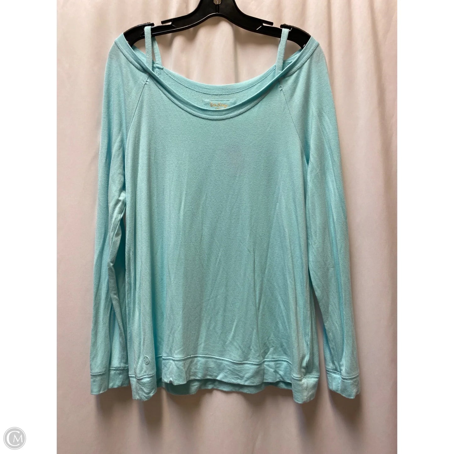 Top Long Sleeve Designer By Lilly Pulitzer In Blue, Size: L