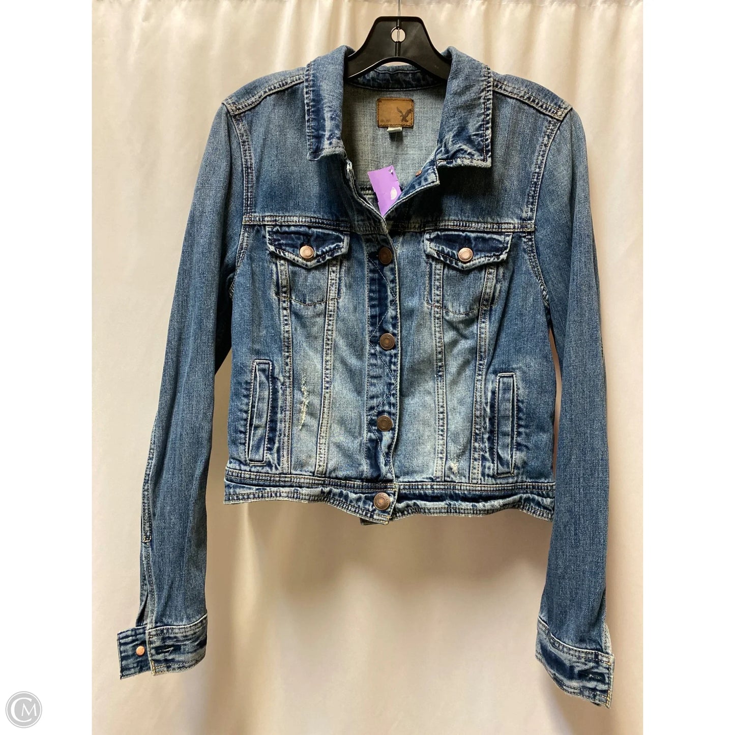 Jacket Denim By American Eagle In Blue Denim, Size: L