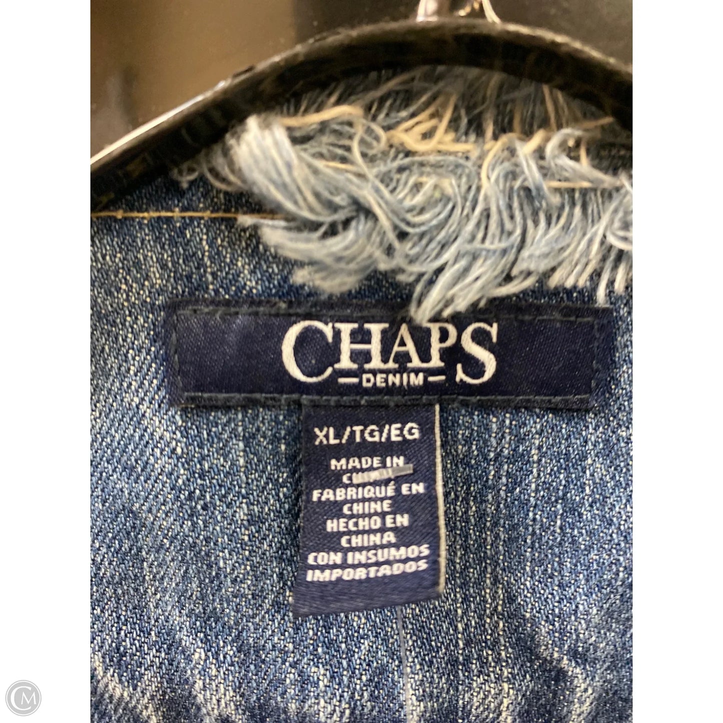 Jacket Denim By Chaps In Blue Denim, Size: Xl