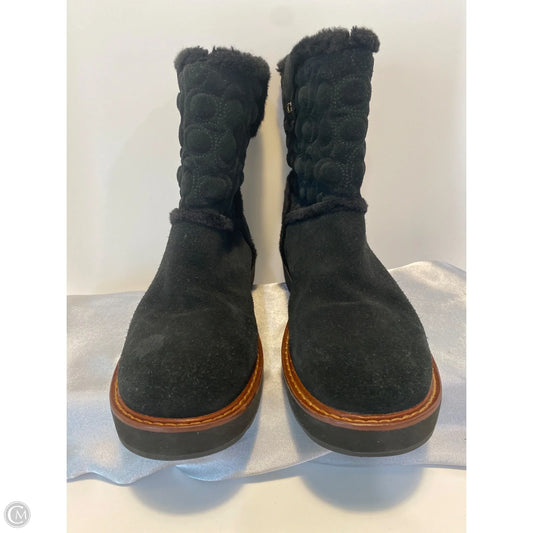 Boots Designer By Coach In Black, Size: 7.5
