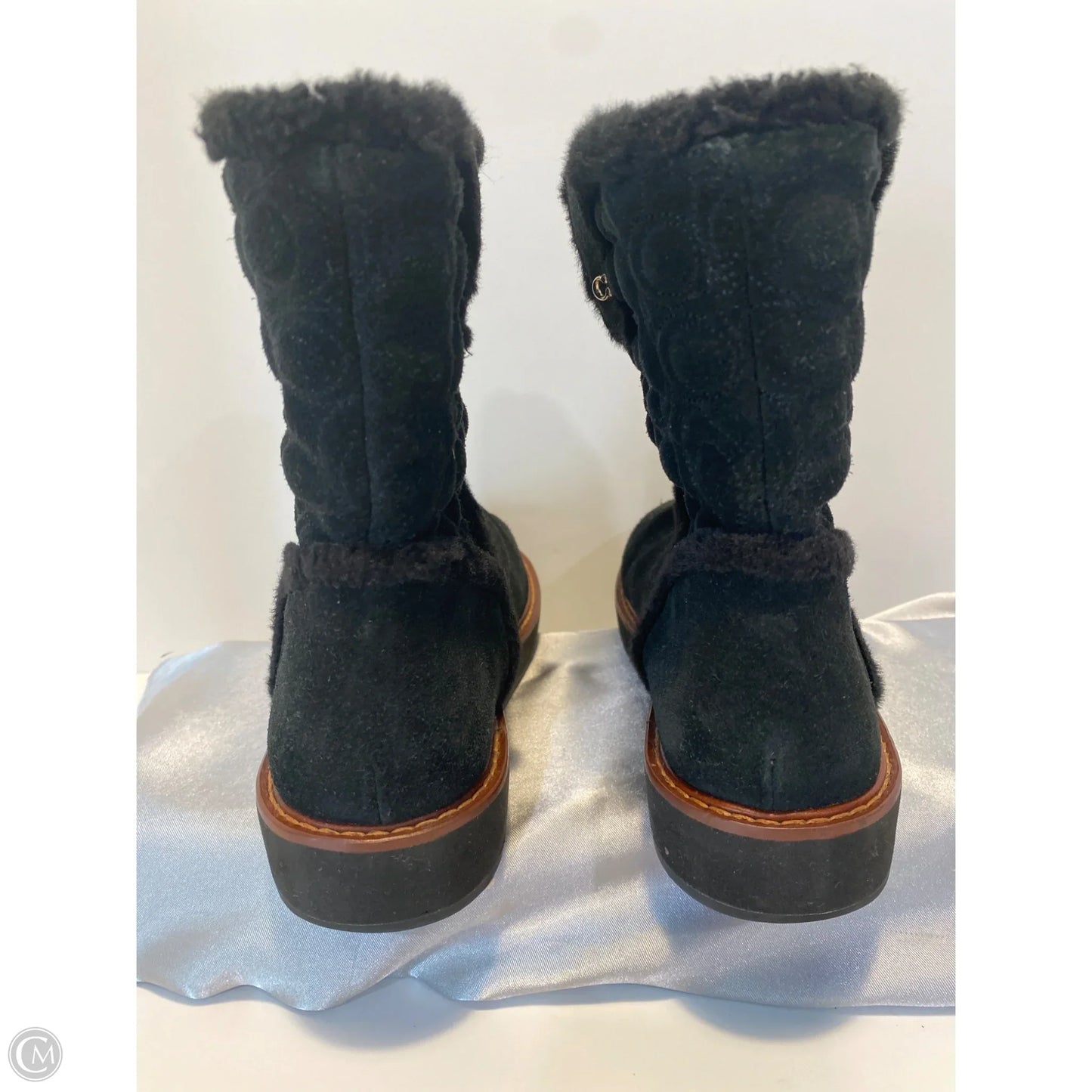 Boots Designer By Coach In Black, Size: 7.5