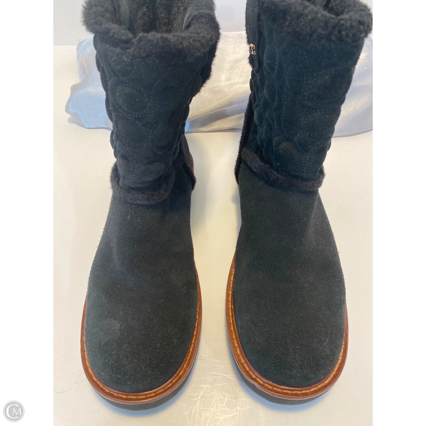 Boots Designer By Coach In Black, Size: 7.5