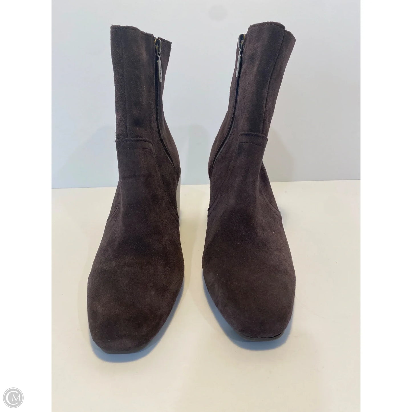 Boots Ankle Heels By Blondo In Grey, Size: 7.5