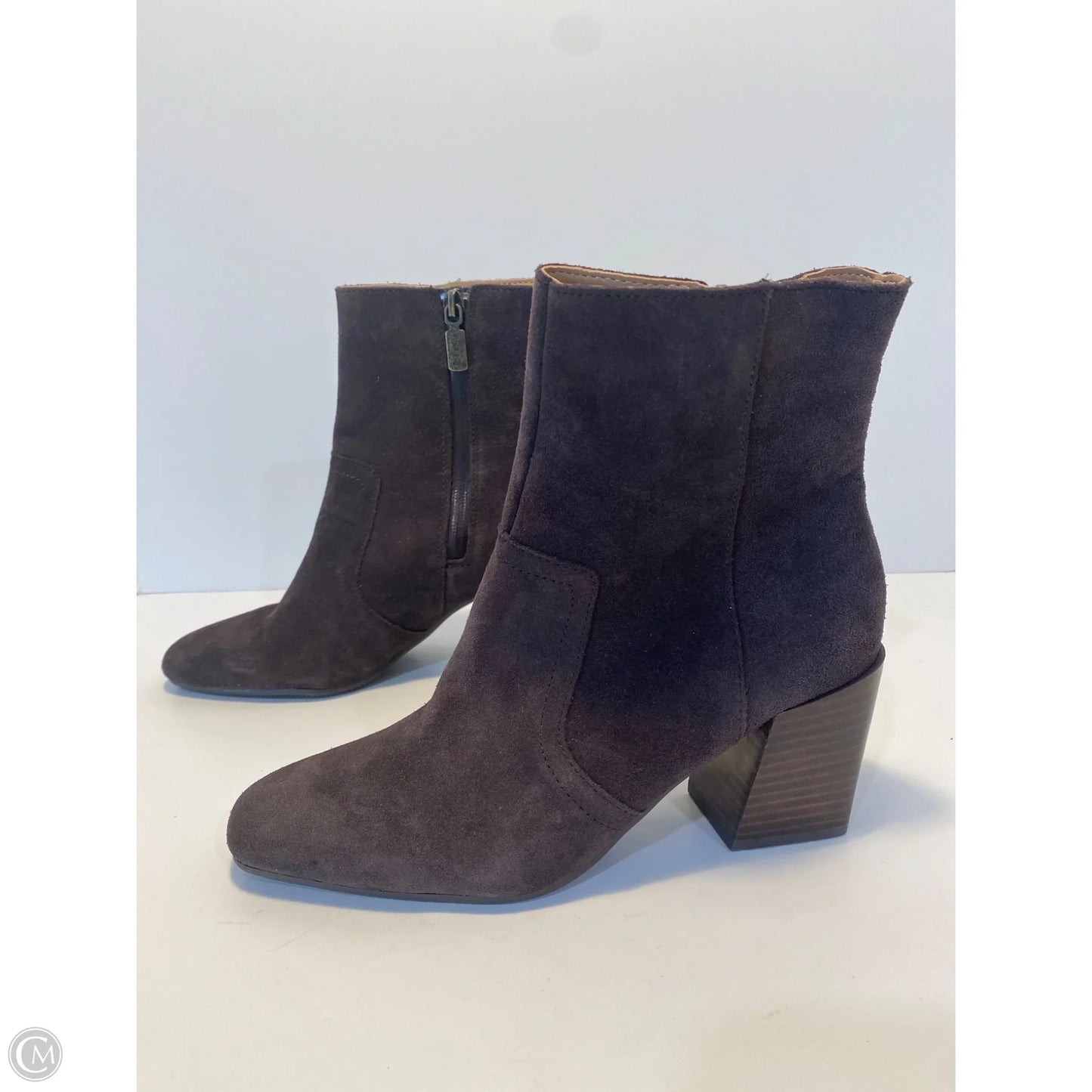 Boots Ankle Heels By Blondo In Grey, Size: 7.5