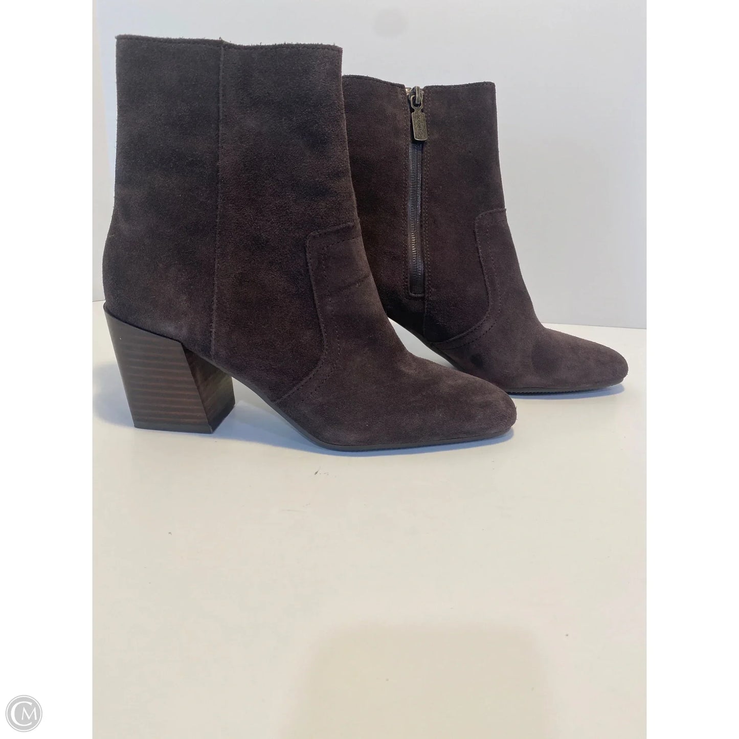 Boots Ankle Heels By Blondo In Grey, Size: 7.5