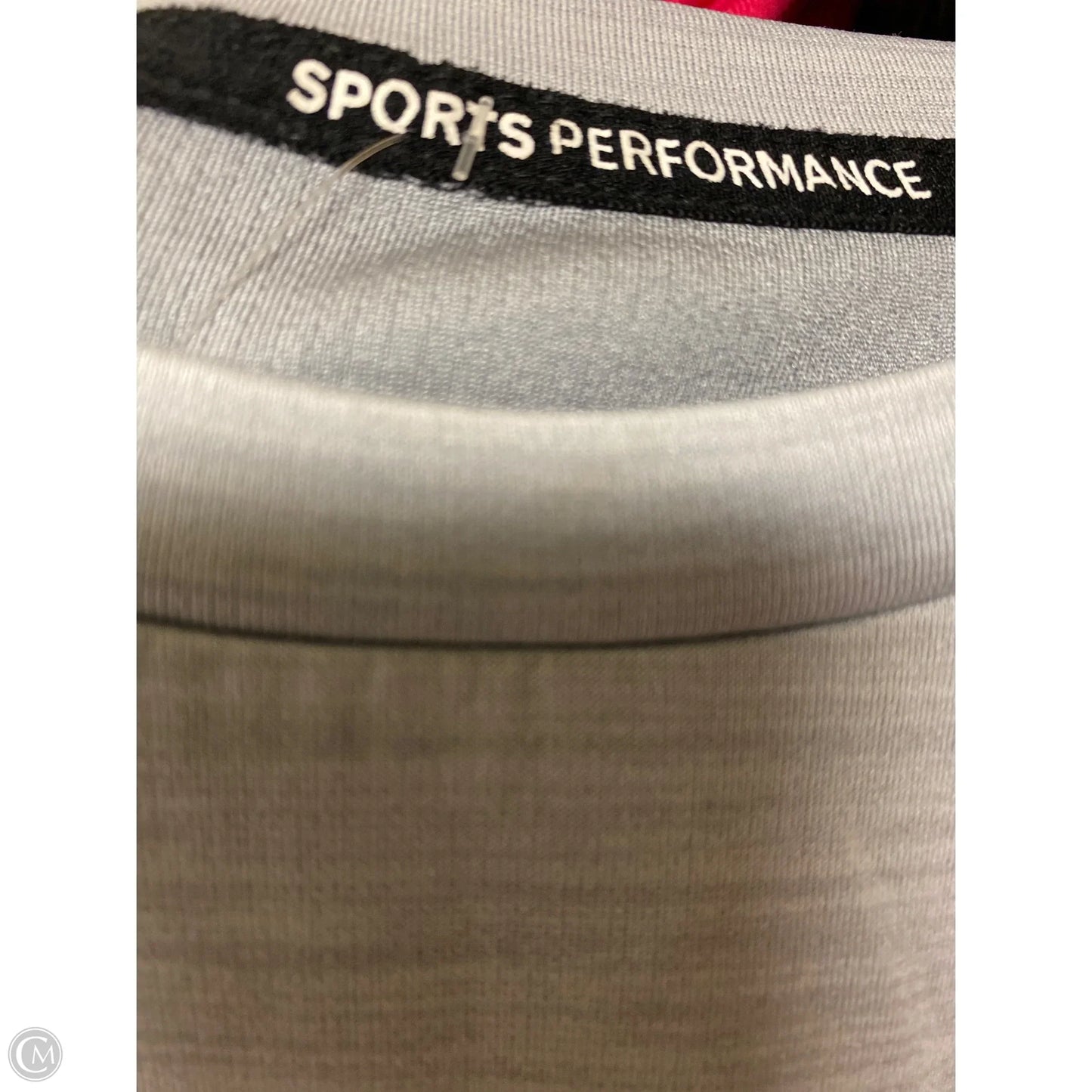 Athletic Top Long Sleeve Collar By Clothes Mentor In Grey, Size: L