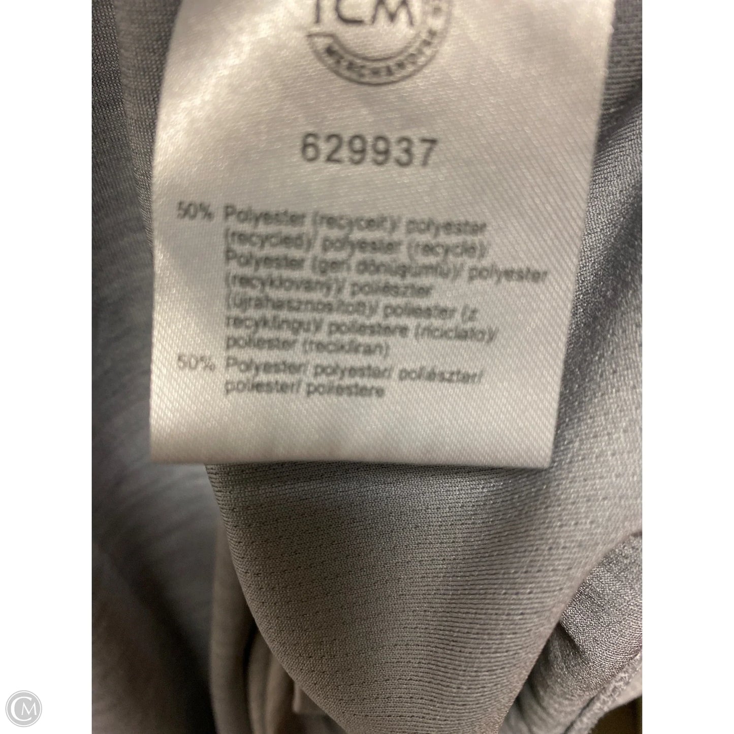 Athletic Top Long Sleeve Collar By Clothes Mentor In Grey, Size: L