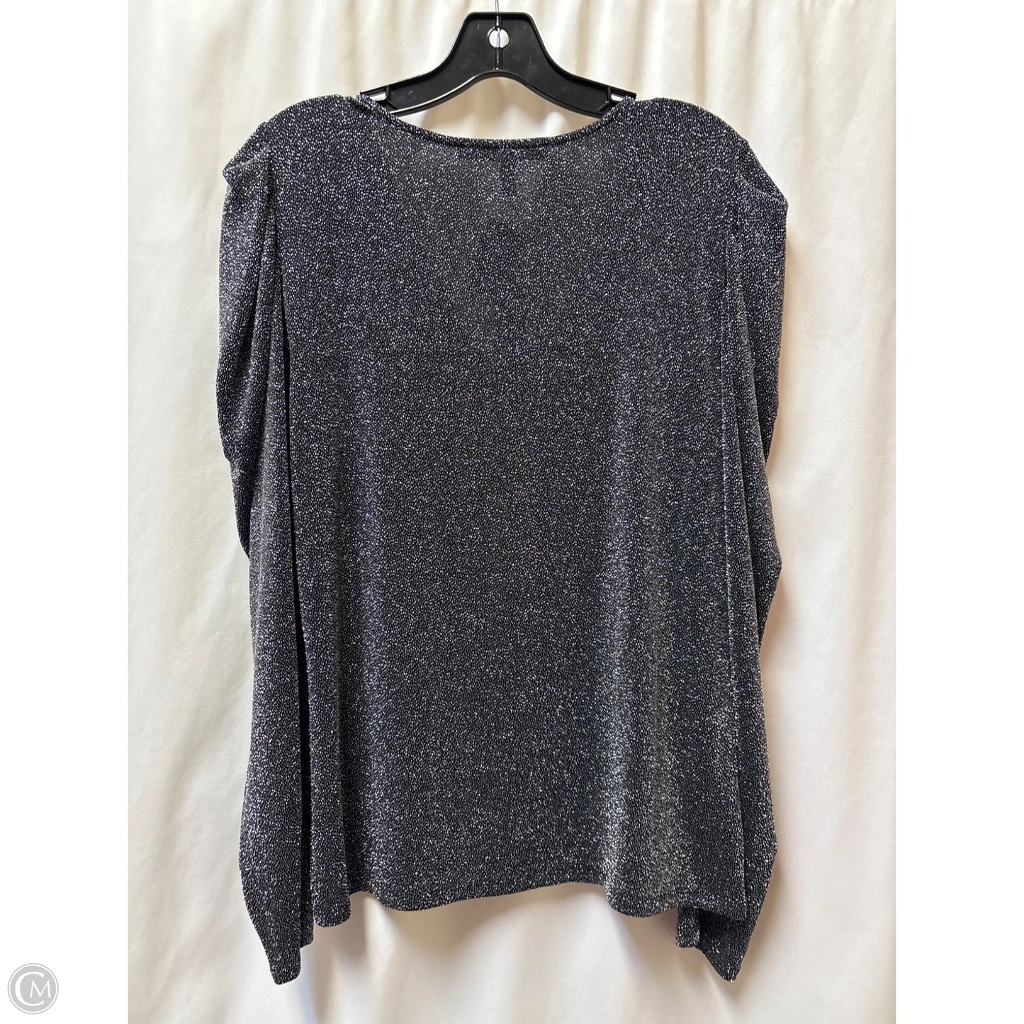 Top Long Sleeve By White House Black Market In Silver, Size: L
