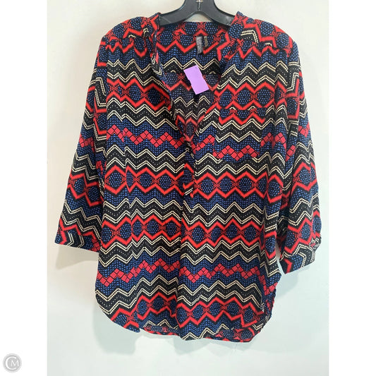 Top Long Sleeve By Allison Joy In Red, Size: L