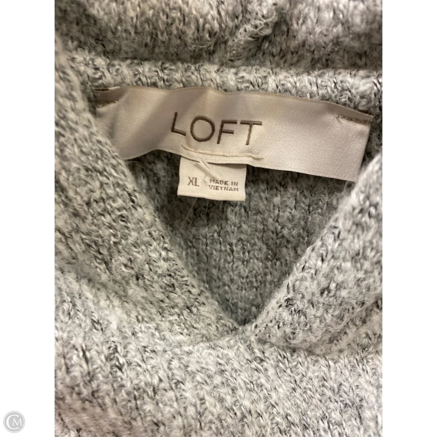 Sweatshirt Hoodie By Loft In Grey, Size: Xl