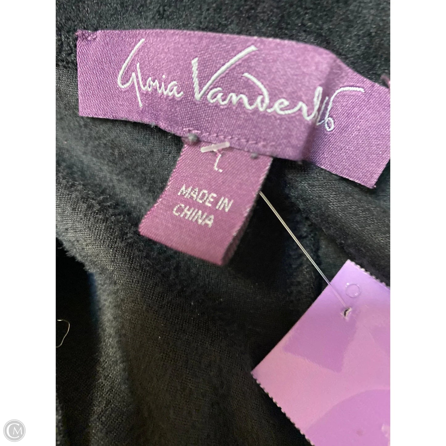 Pants Lounge By Gloria Vanderbilt In Black, Size: L