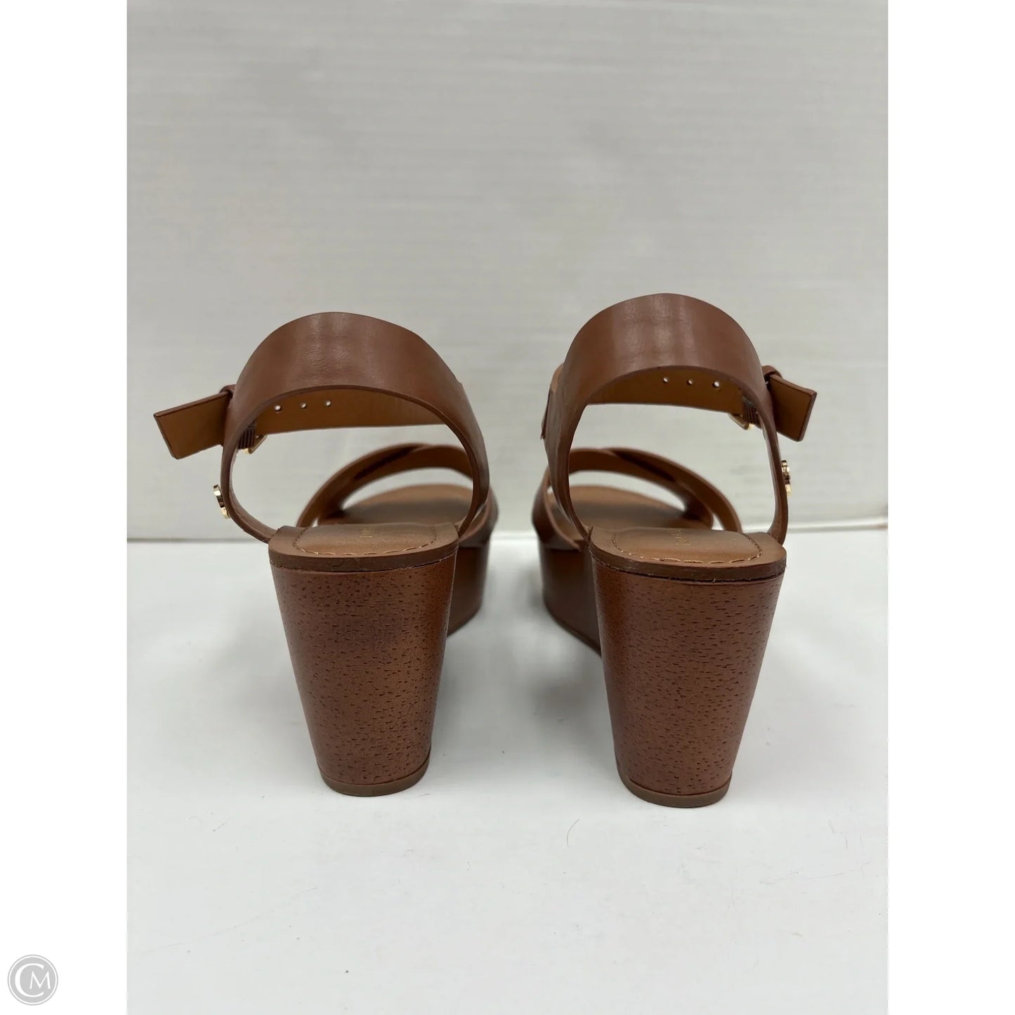 Sandals Heels Block By Tommy Hilfiger In Brown, Size: 8