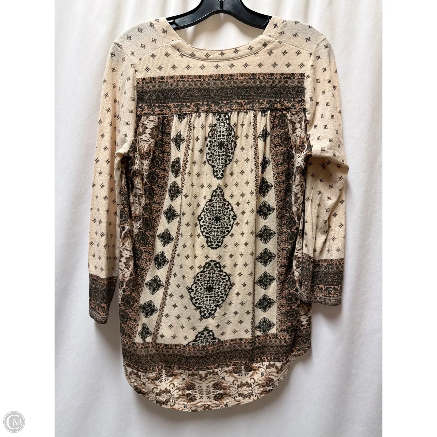 Top Long Sleeve By Lucky Brand In Tan, Size: M