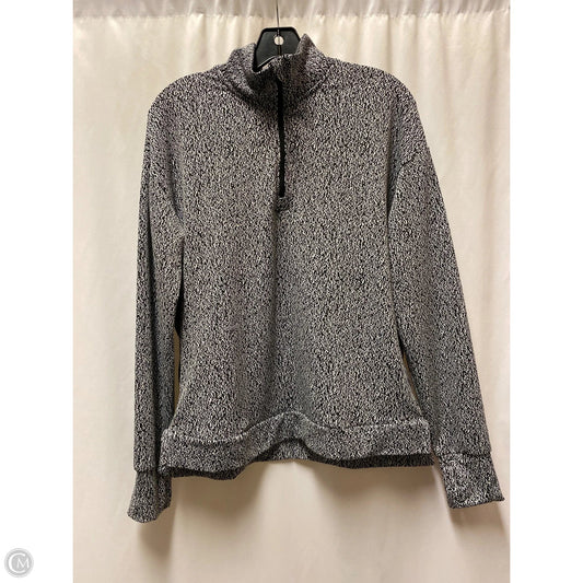 Athletic Top Long Sleeve Crewneck By Avia In Black & White, Size: S