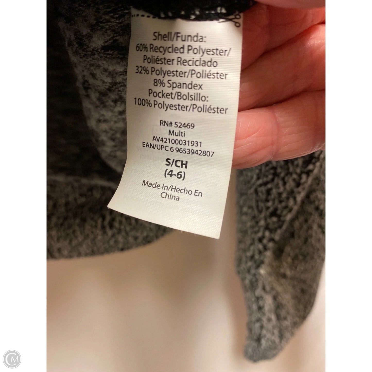 Athletic Top Long Sleeve Crewneck By Avia In Black & White, Size: S