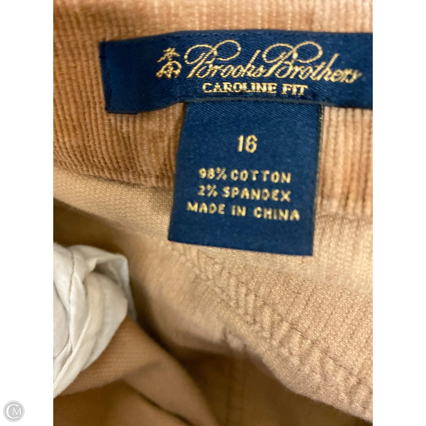 Pants Corduroy By Brooks Brothers In Brown, Size: 16