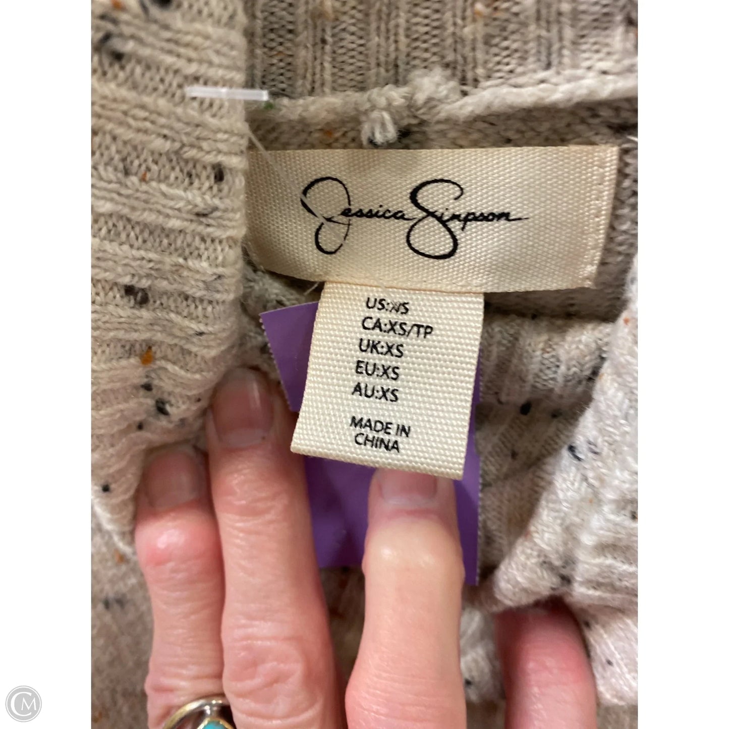 Sweater By Jessica Simpson In Tan, Size: Xs