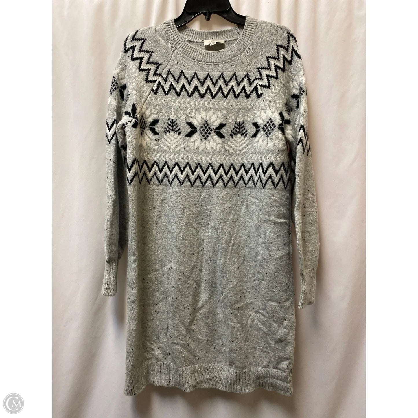 Dress Sweater By Loft In Grey, Size: M