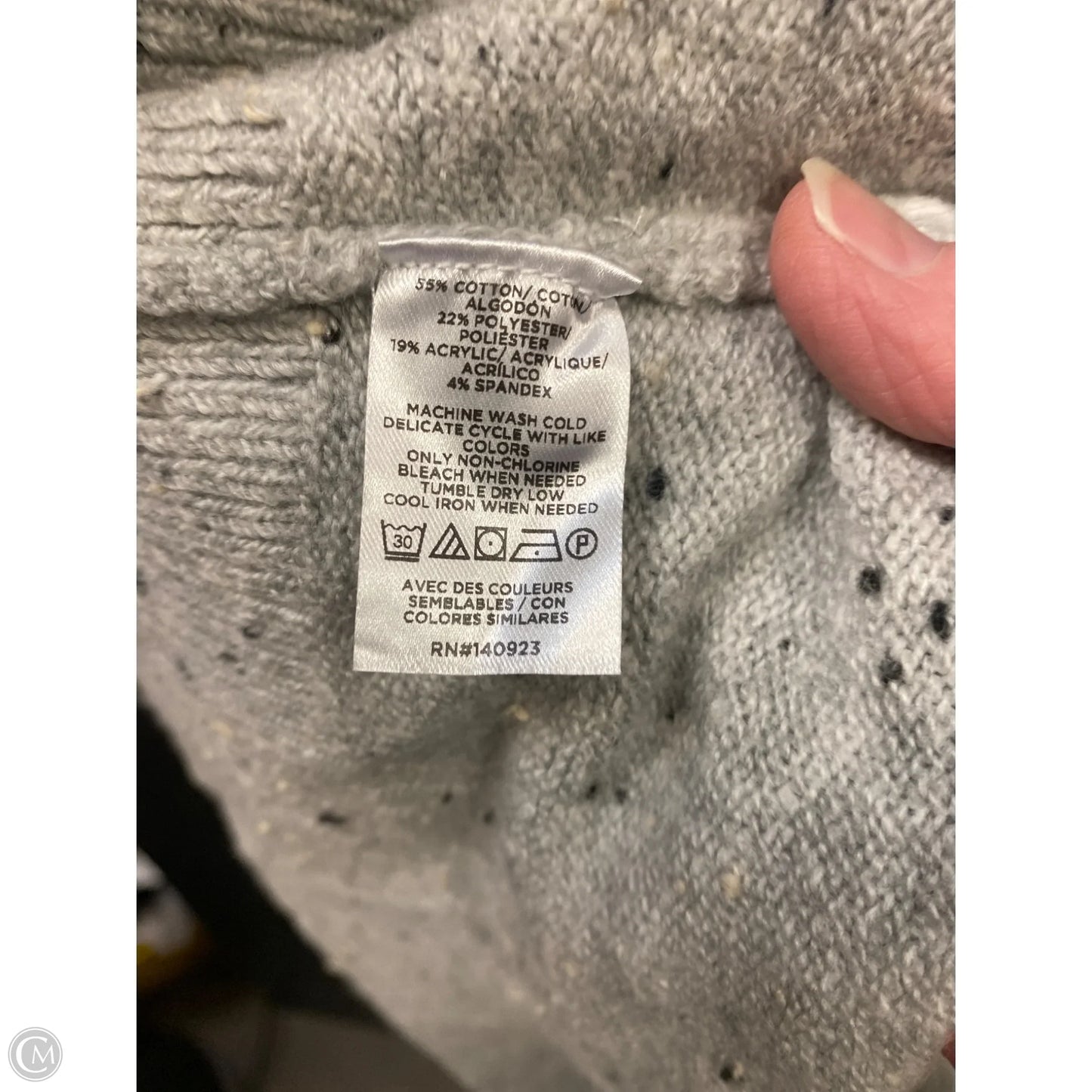 Dress Sweater By Loft In Grey, Size: M