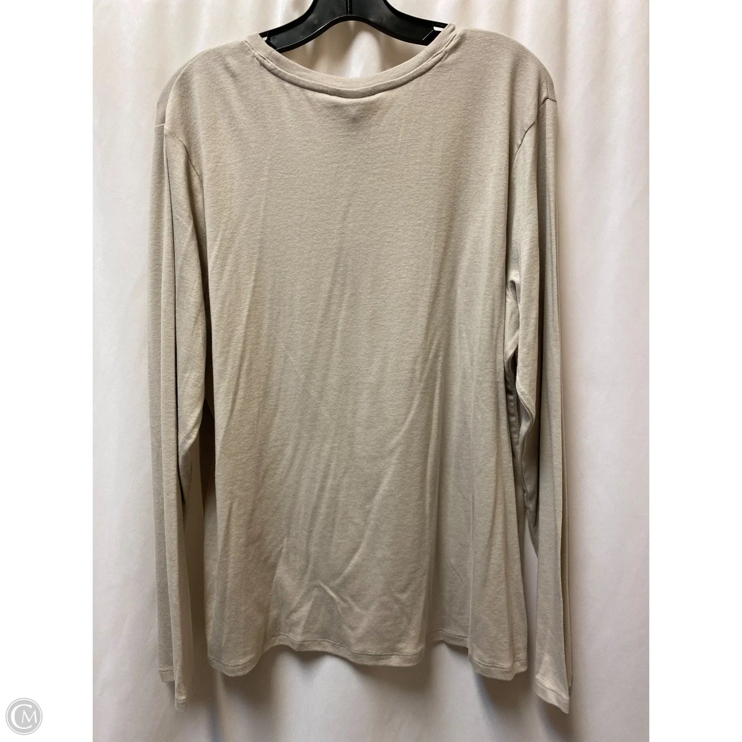 Top Long Sleeve By Eddie Bauer In Taupe, Size: Xxl