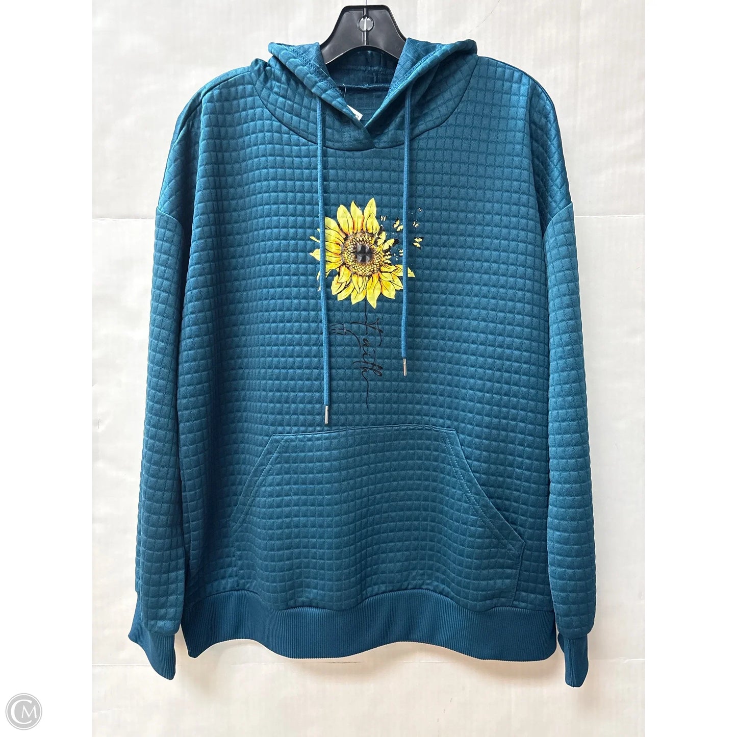 Sweatshirt Hoodie By Clothes Mentor In Blue, Size: L