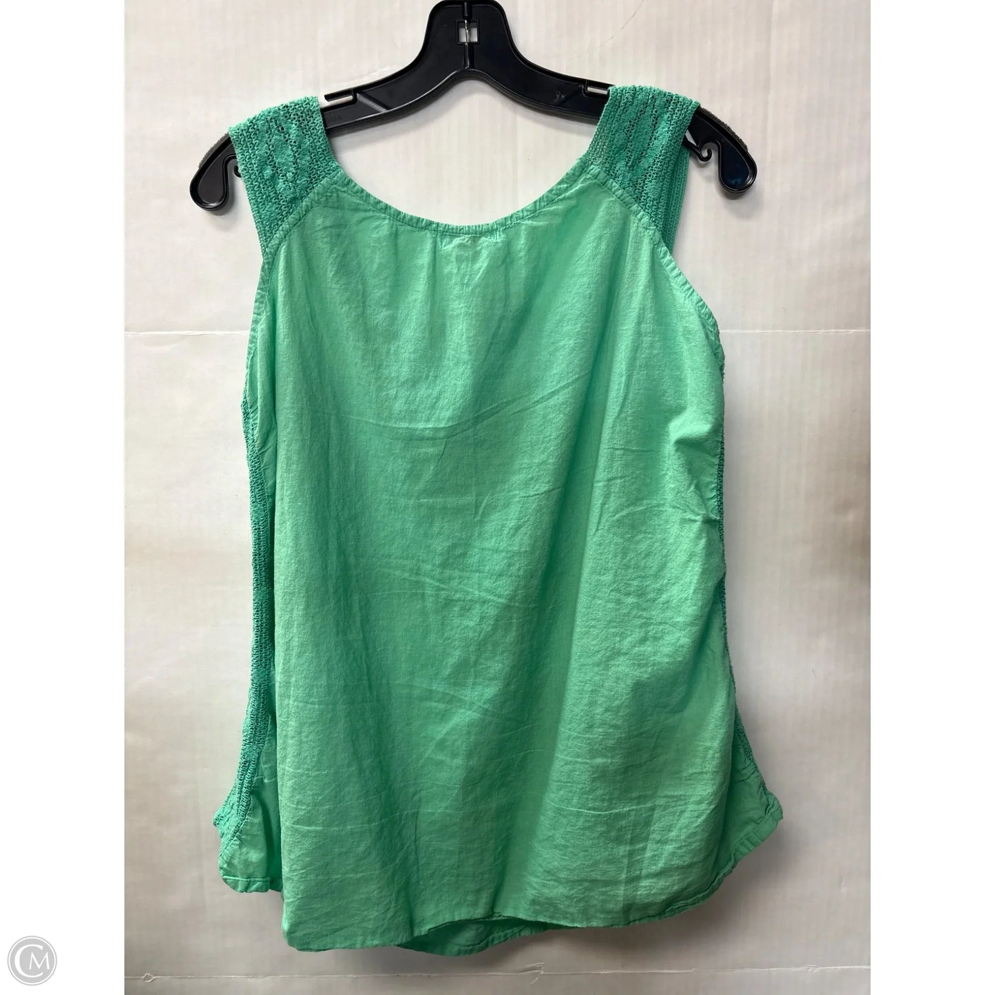 Top Sleeveless By Claudia Richards In Green, Size: L