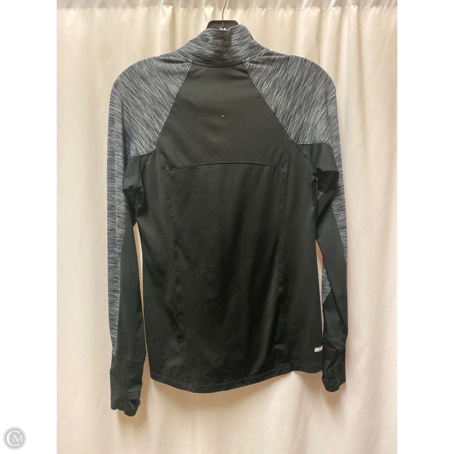 Athletic Top Long Sleeve Collar By Danskin In Black, Size: Xs