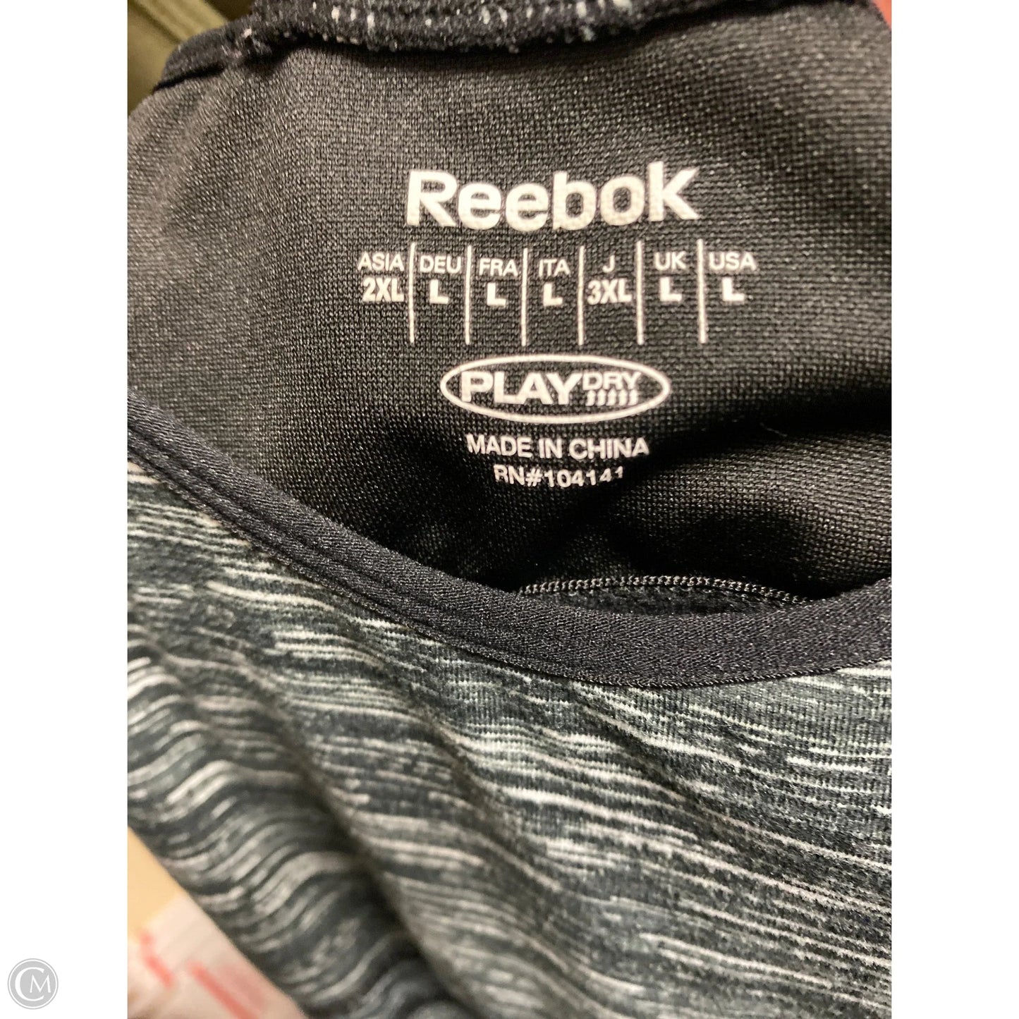 Athletic Tank Top By Reebok In Black, Size: L