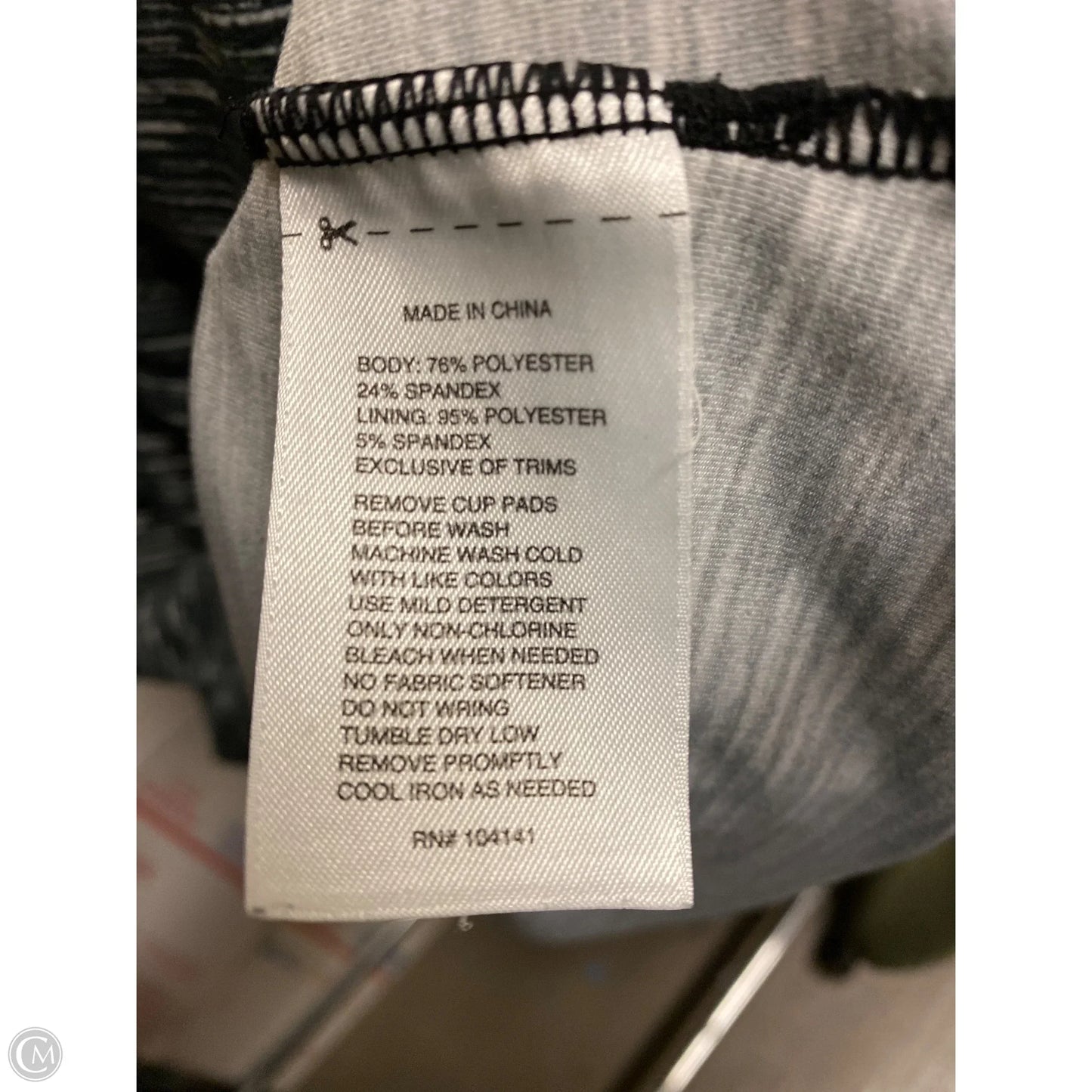 Athletic Tank Top By Reebok In Black, Size: L