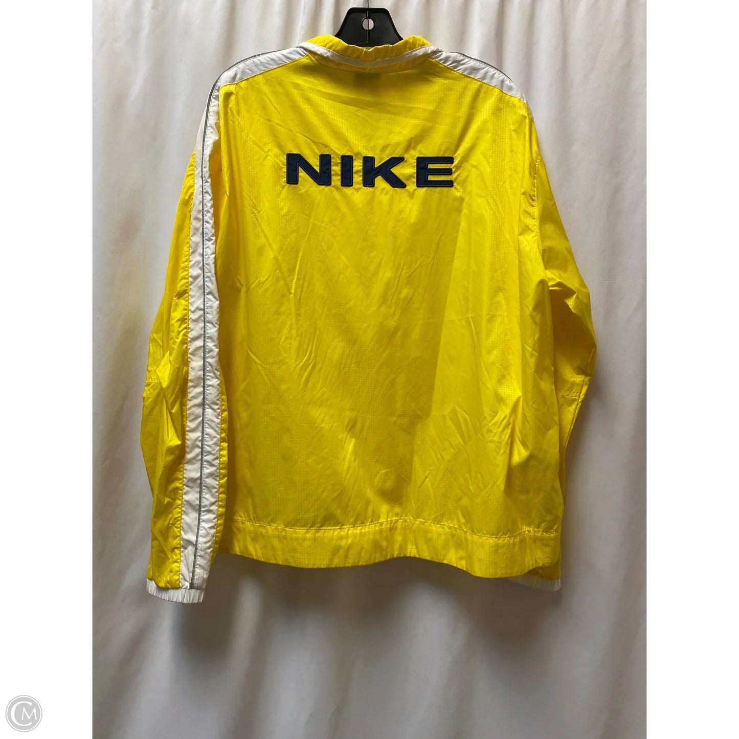 Athletic Jacket By Nike In Yellow, Size: Xl