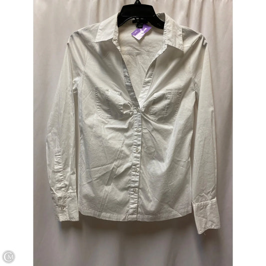 Top Long Sleeve By Clothes Mentor In White, Size: M