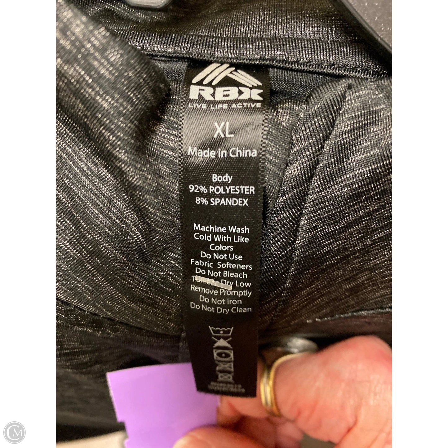 Athletic Top Long Sleeve Crewneck By Rbx In Black, Size: Xl