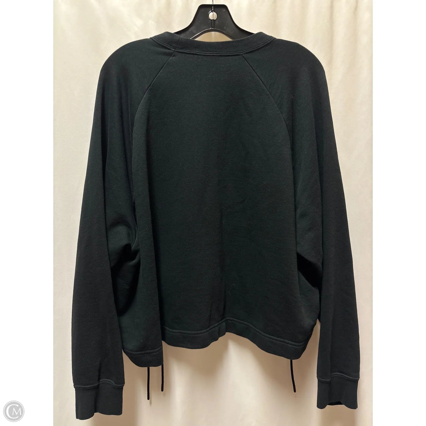 Athletic Top Long Sleeve Crewneck By Nike In Black, Size: Xl