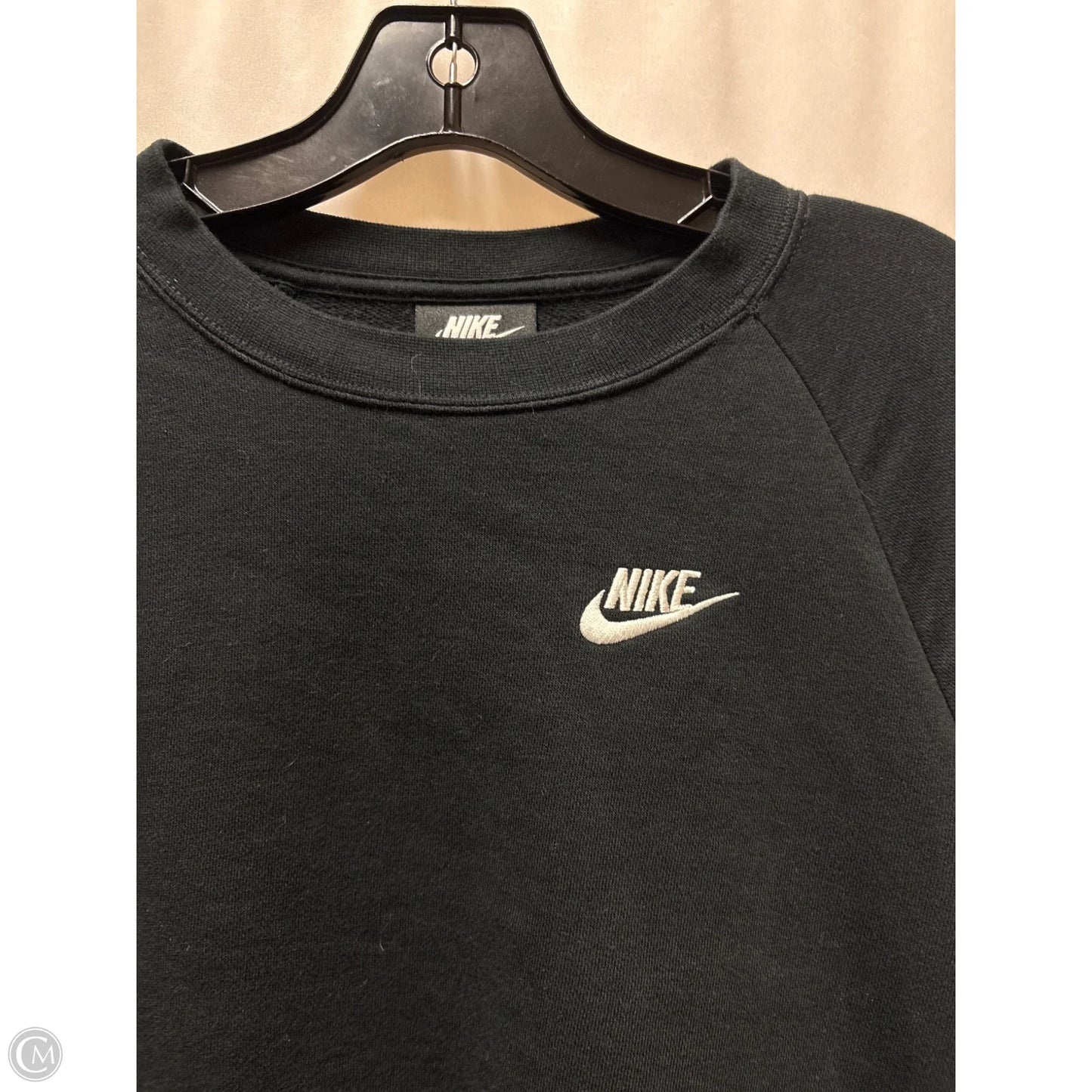 Athletic Top Long Sleeve Crewneck By Nike In Black, Size: Xl