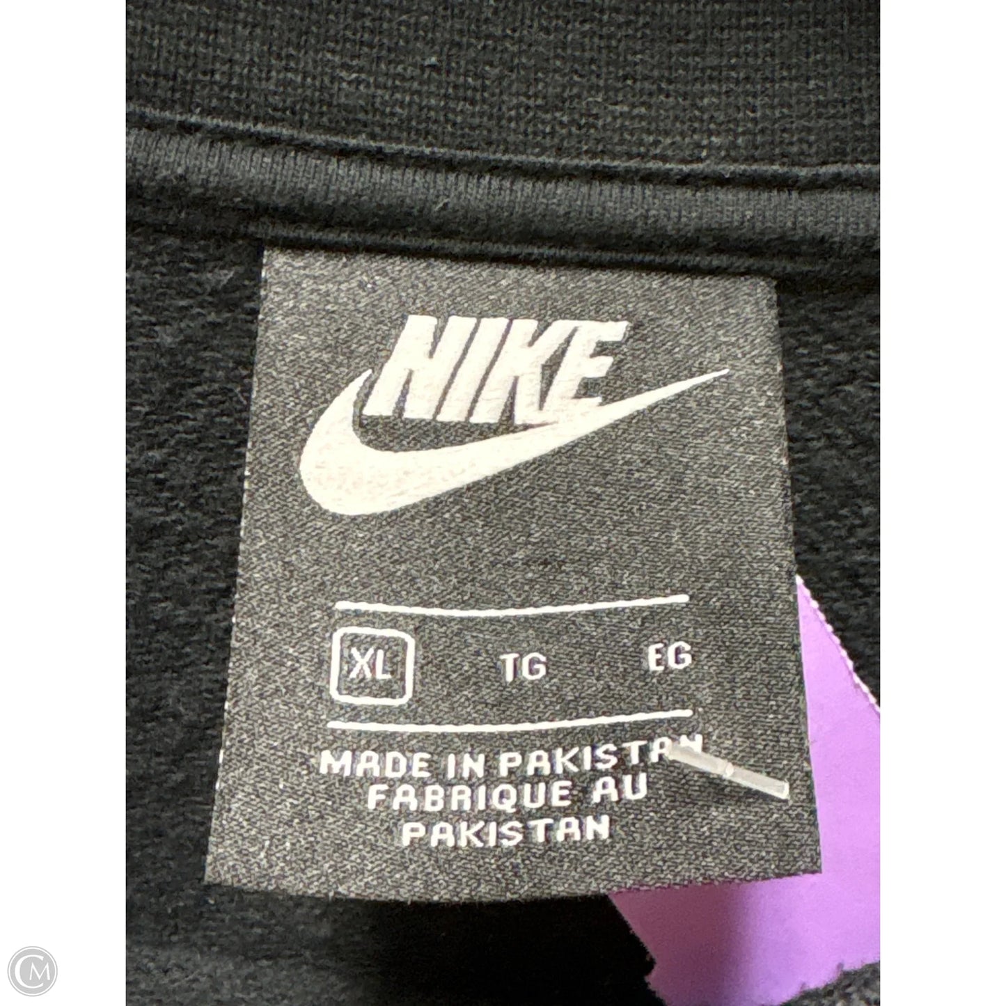 Athletic Top Long Sleeve Crewneck By Nike In Black, Size: Xl