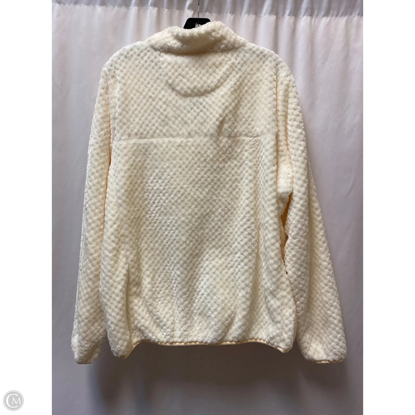 Jacket Faux Fur & Sherpa By Simply Southern In Cream, Size: Xxl