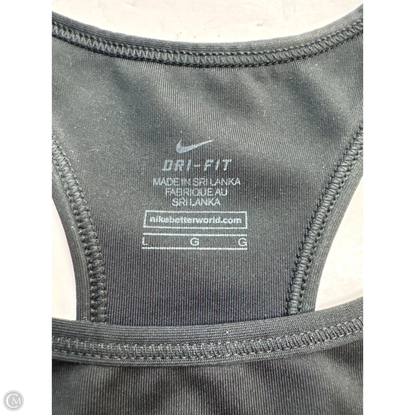 Athletic Bra By Nike In Black, Size: L