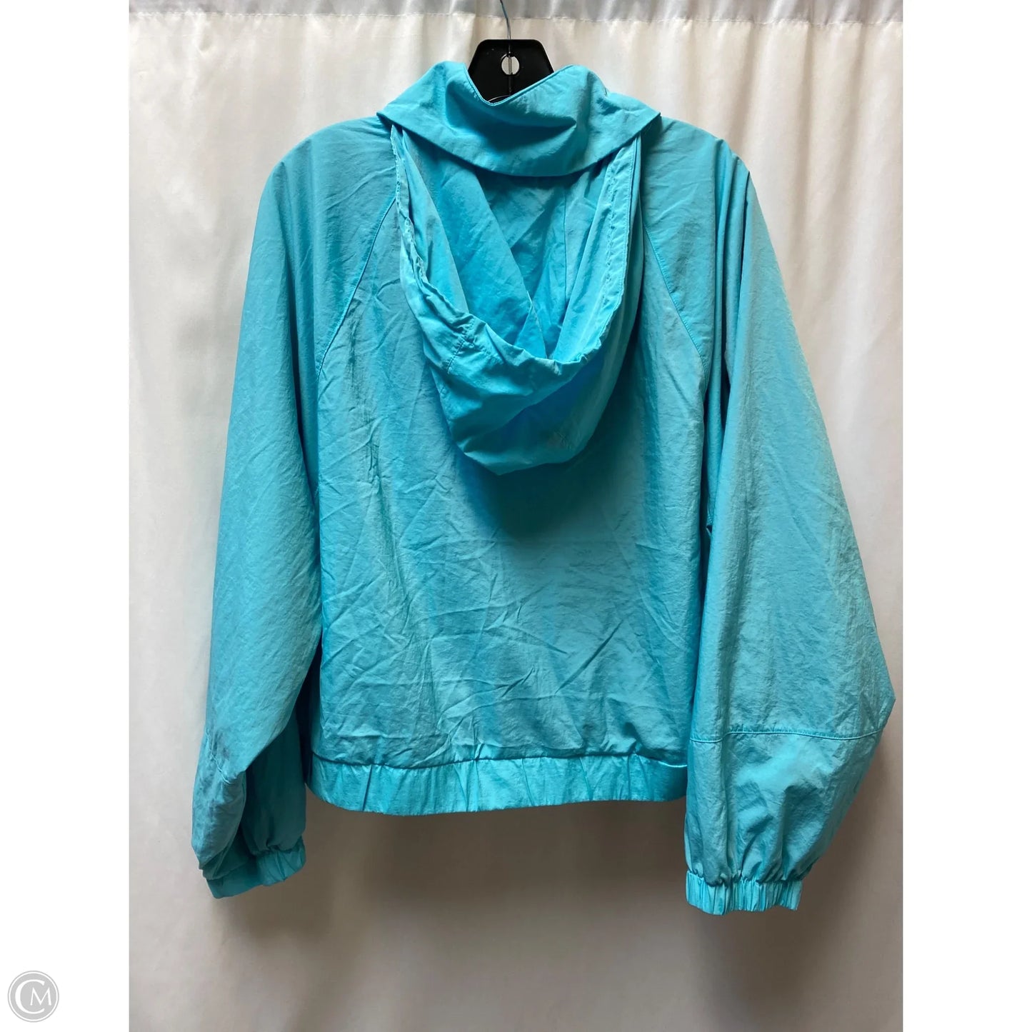 Jacket Windbreaker By Clothes Mentor In Teal, Size: Xxl
