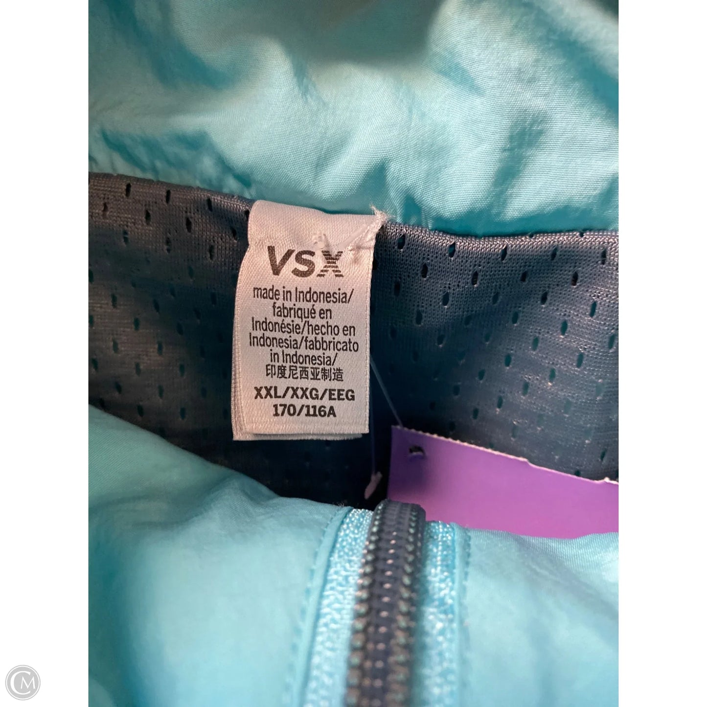 Jacket Windbreaker By Clothes Mentor In Teal, Size: Xxl